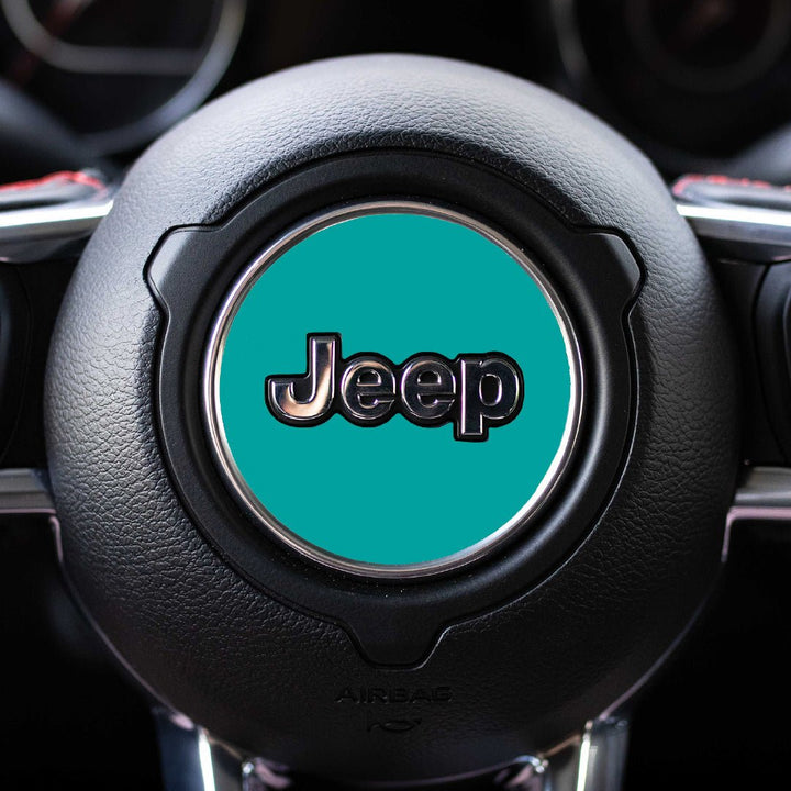 Custom Color Steering Wheel Decal for Jeep | Gladiator 2020+ | Turquoise | | Decal