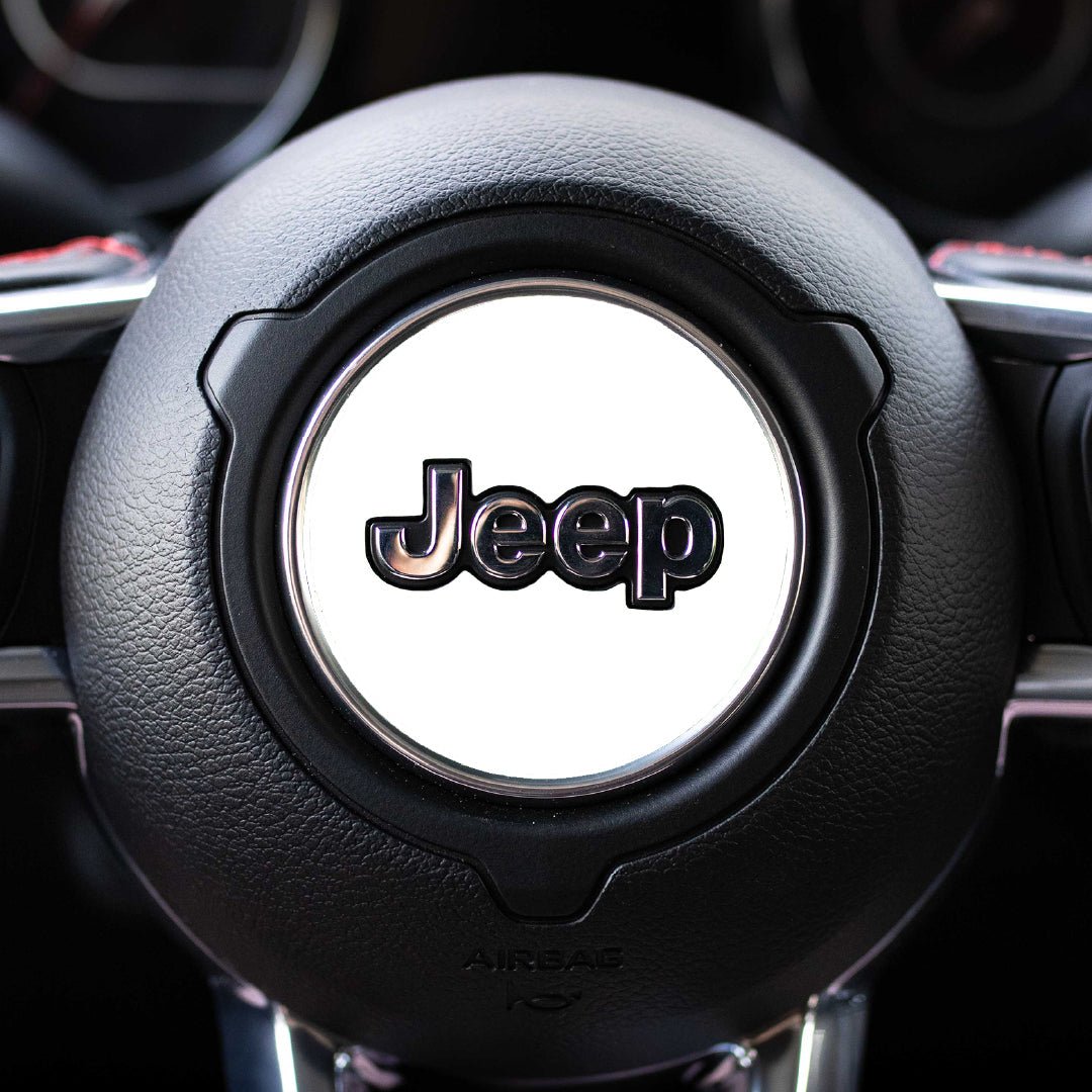 Custom Color Steering Wheel Decal for Jeep | Gladiator 2020+ | Matte White | | Decal