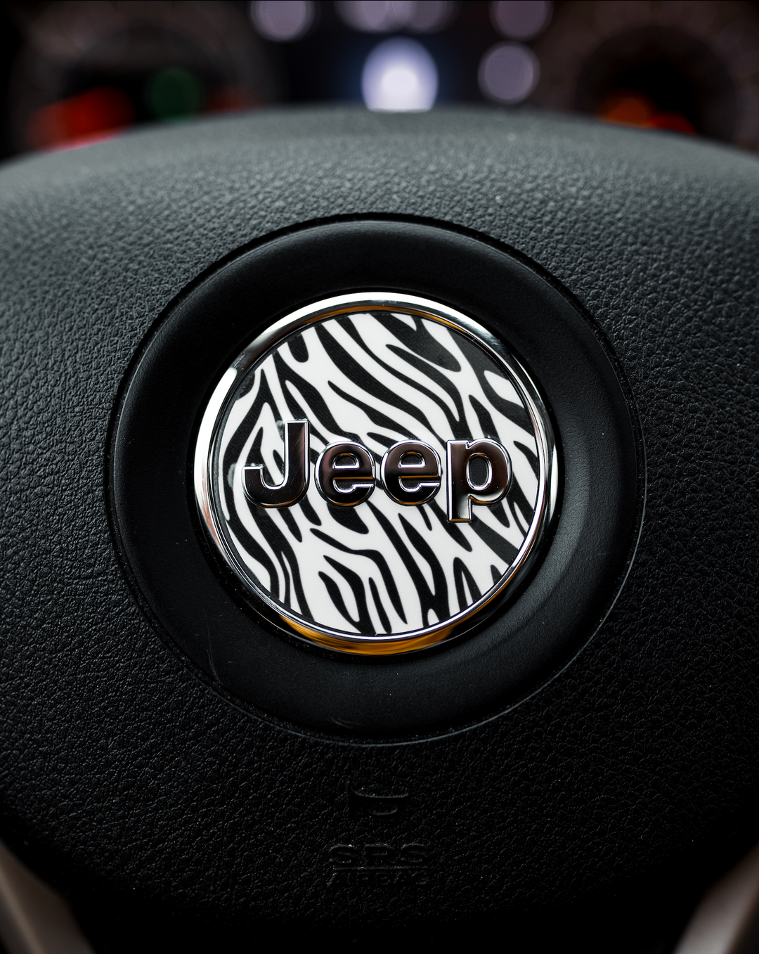 Animal Print Steering Wheel Rectangle Decal for Jeep