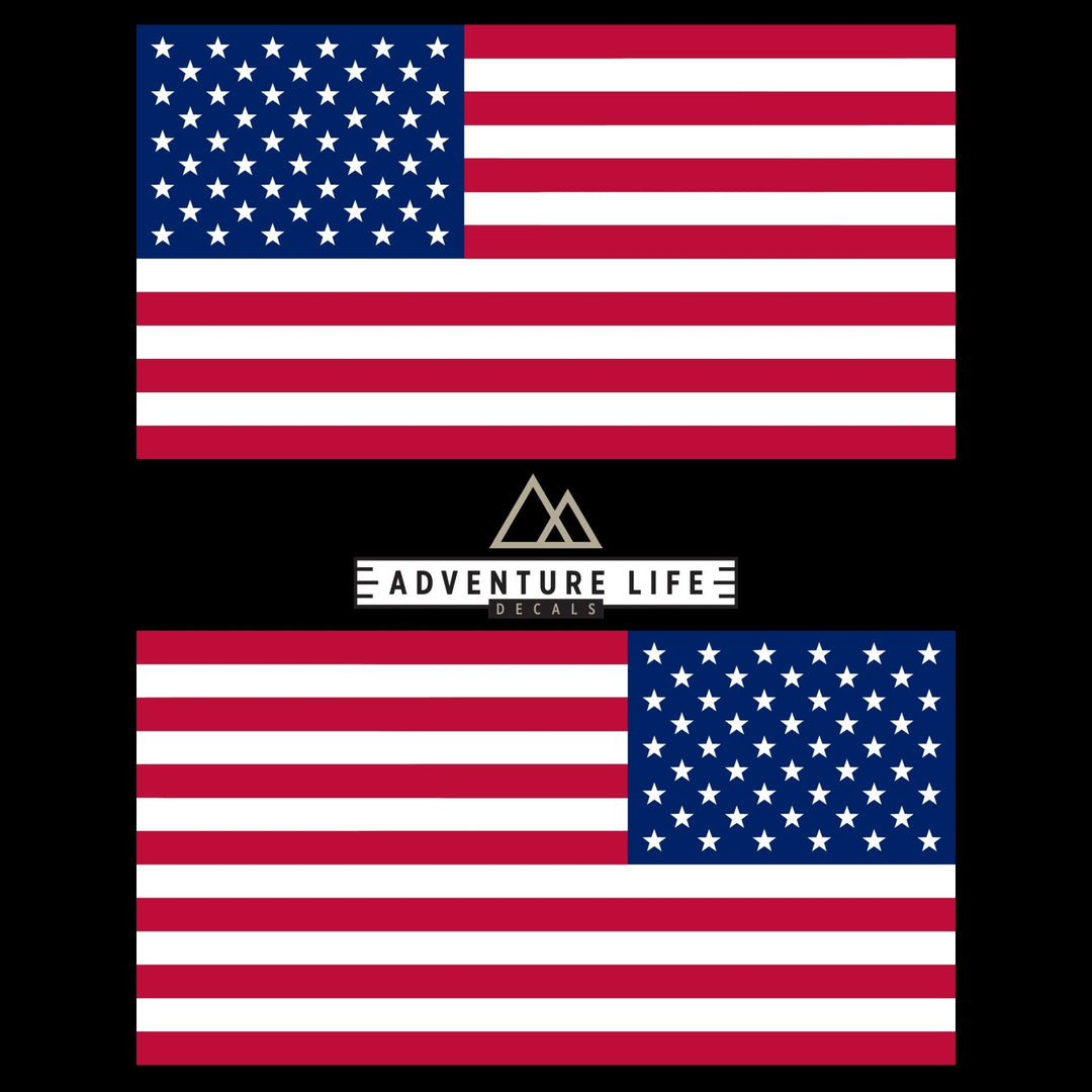 American Flag Indoor & Outdoor Sticker 6" x 3" | Set of 2