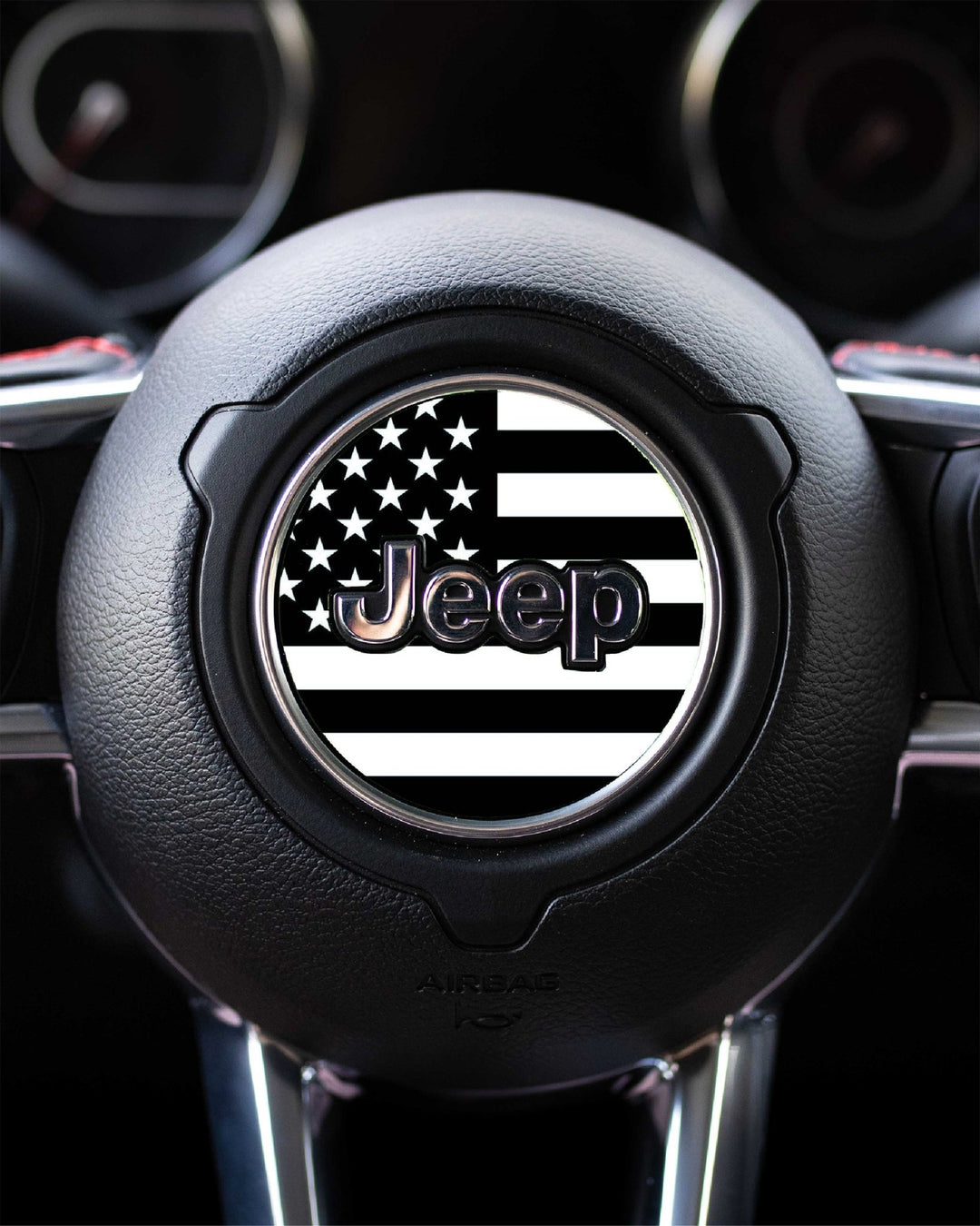 American Flag Steering Wheel Decal for Jeep