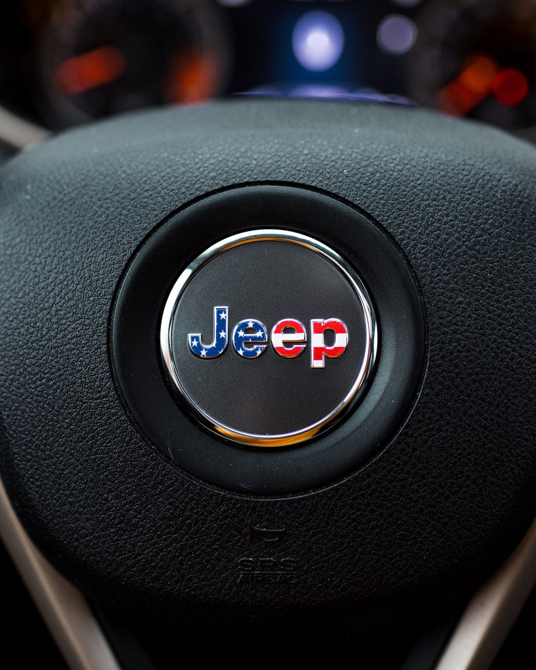 Jeep Steering Wheel Emblem Decal | American Flag