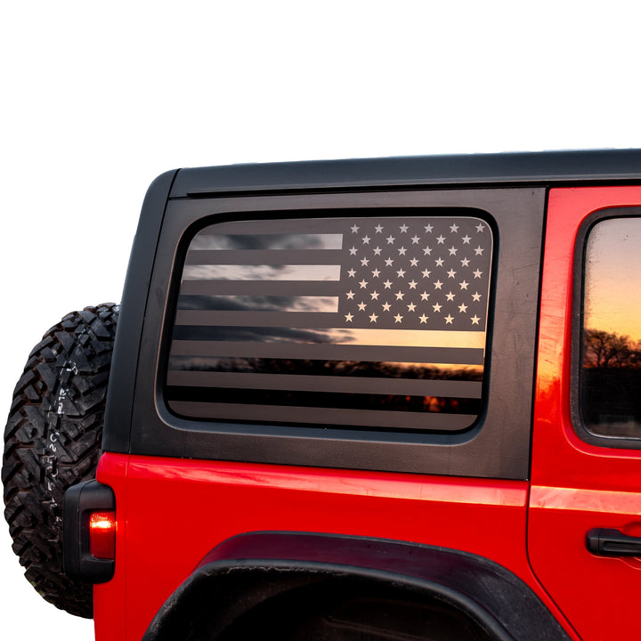 American Flag Window Graphic for Wrangler Hard Top | Set of 2