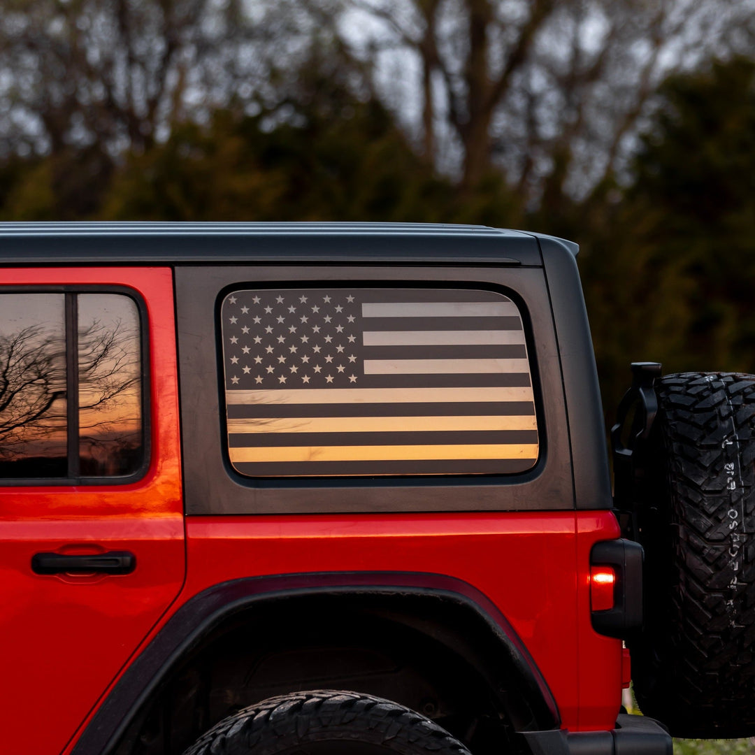 American Flag Window Graphic for Wrangler Hard Top | Set of 2