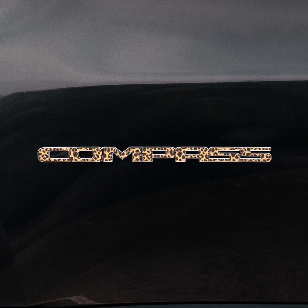 COMPASS Emblem Decal | Animal Print - fits 2011-2023 Jeep Compass
