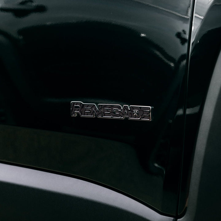 RENEGADE Emblem Decal | Black Topo - fits 2015-2024 Renegade