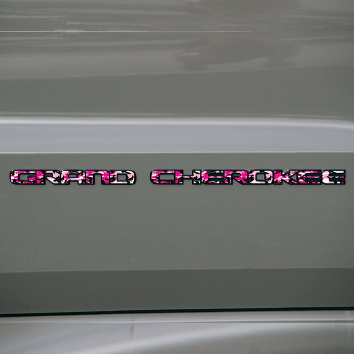 Camo Print Emblem Overlay Decals for 2017-2022 Grand Cherokee WK2