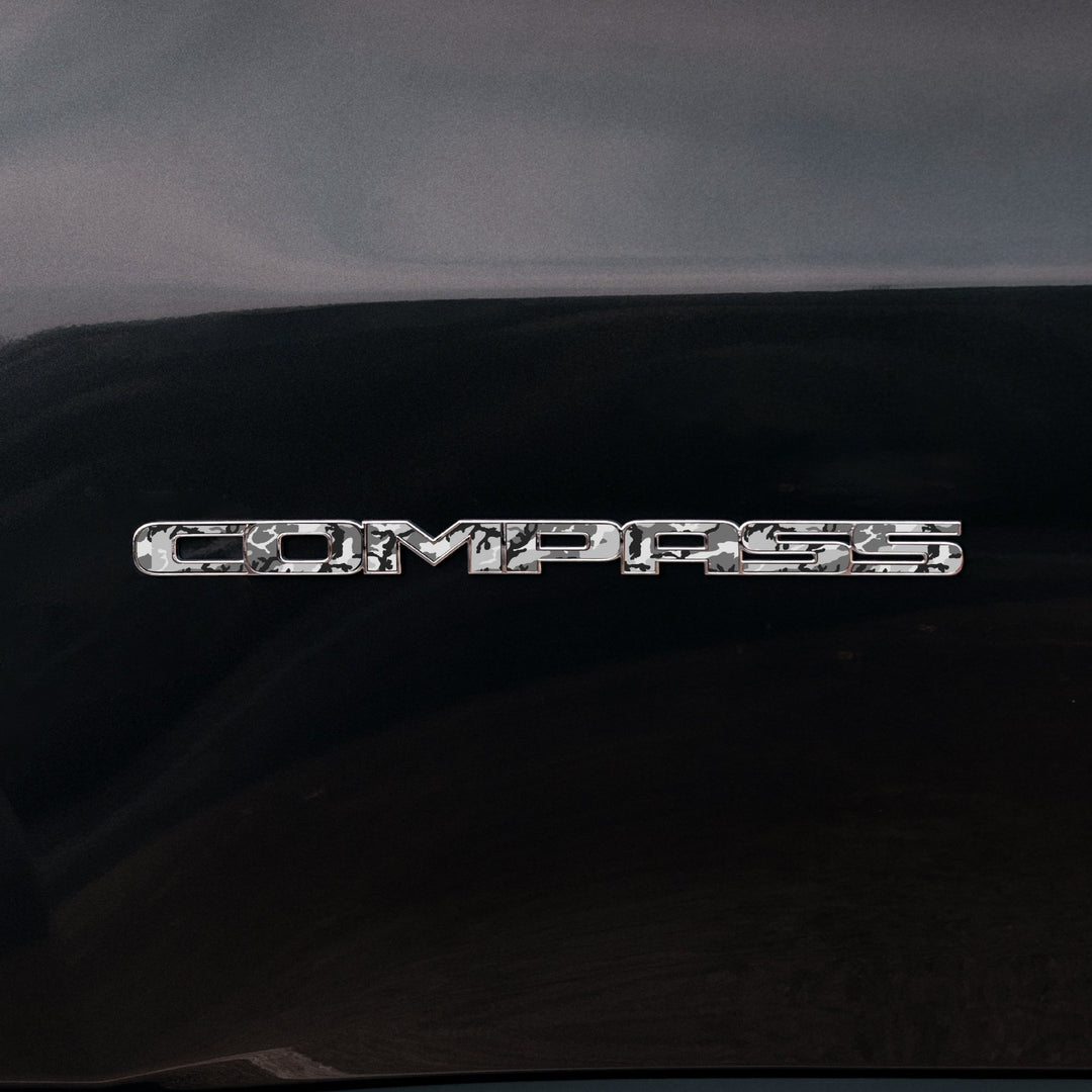 Camo Print Emblem Overlay for Jeep Compass
