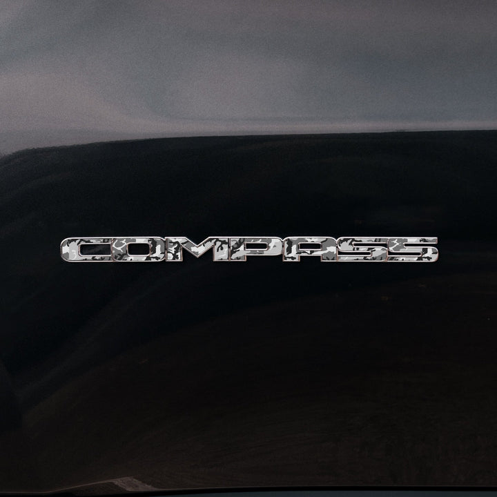 Camo Print Emblem Overlay for Jeep Compass