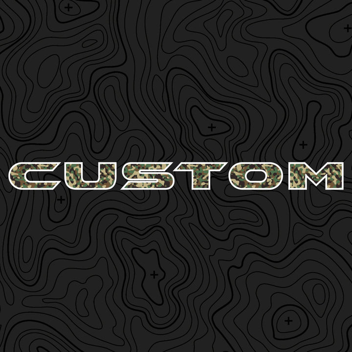 Custom Camo Lettering for Hood | Set of 2