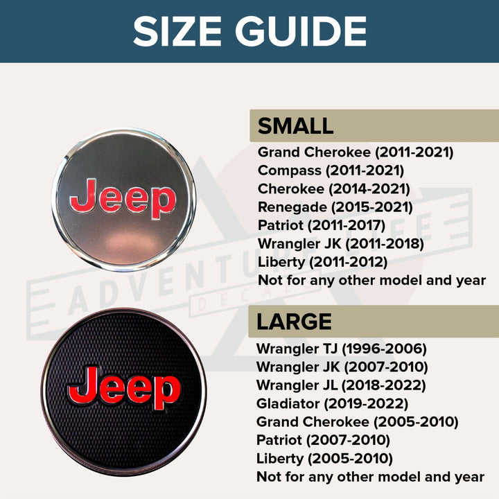 Jeep Steering Wheel Emblem Decal | First Responders