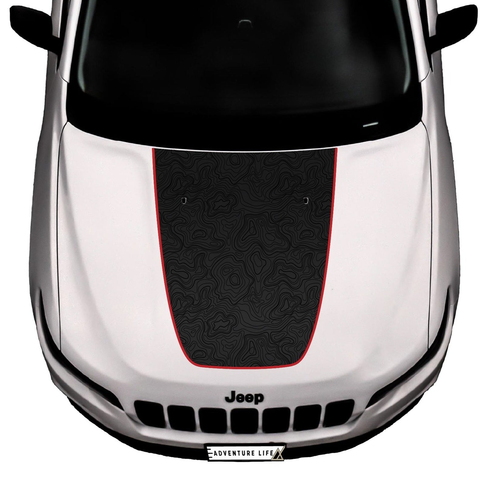 Hood Graphic for Jeep Cherokee KL 2014-2021 - AdventureLifeDecals