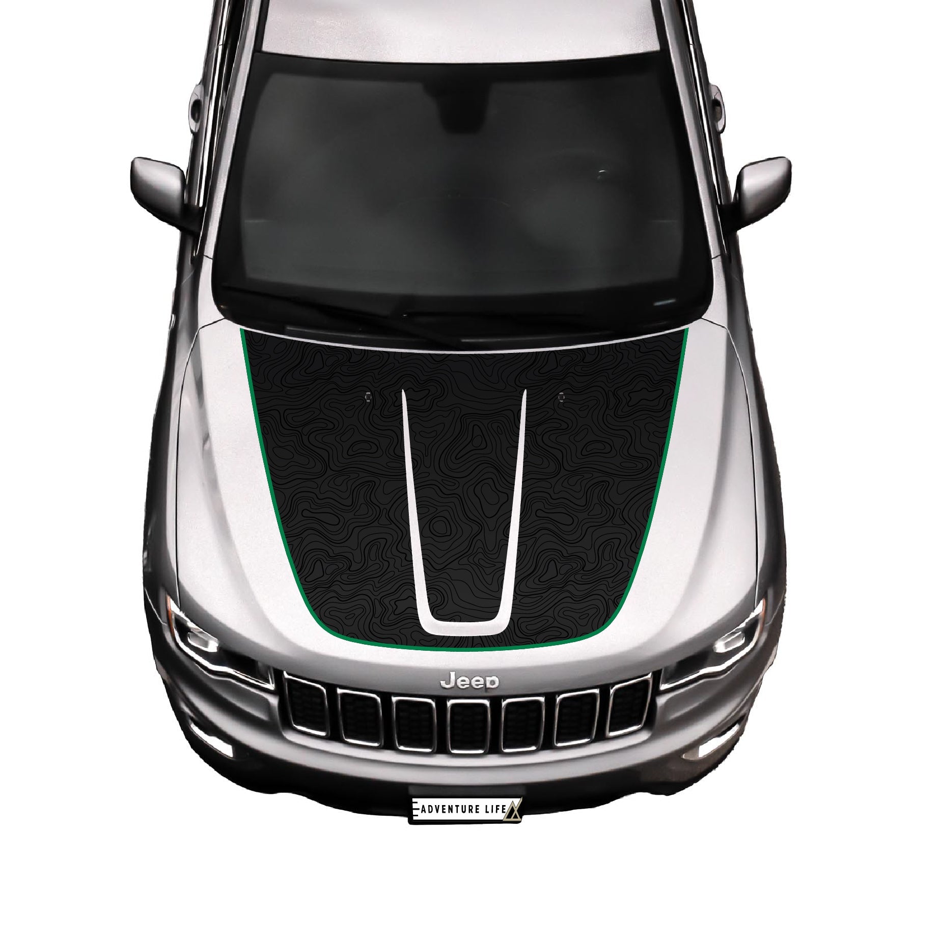 さらに100円引き◆JEEP◆Cherokee print hood WK Leopard Print Vinyl Hood Graphic for Jeep Grand Cherokee