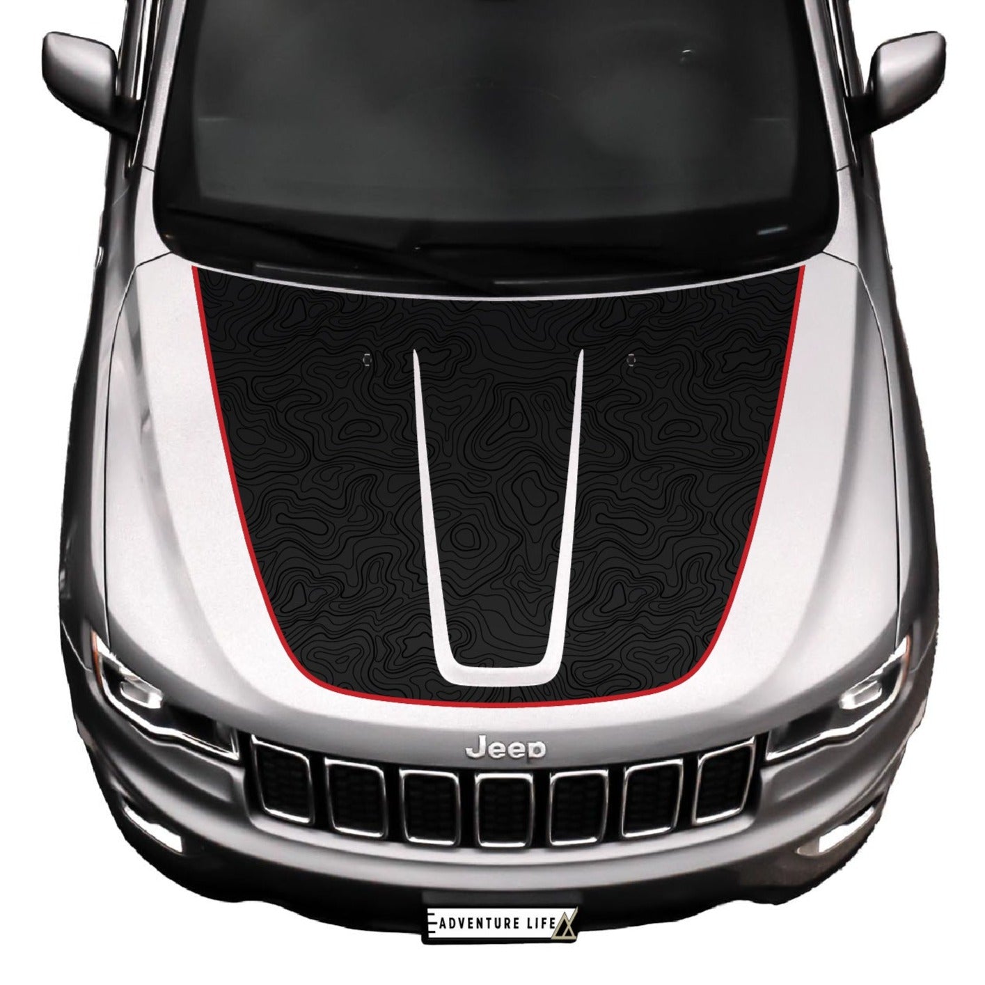 Hood Graphic for Jeep Grand Cherokee WK2 2017-2022 - AdventureLifeDecals