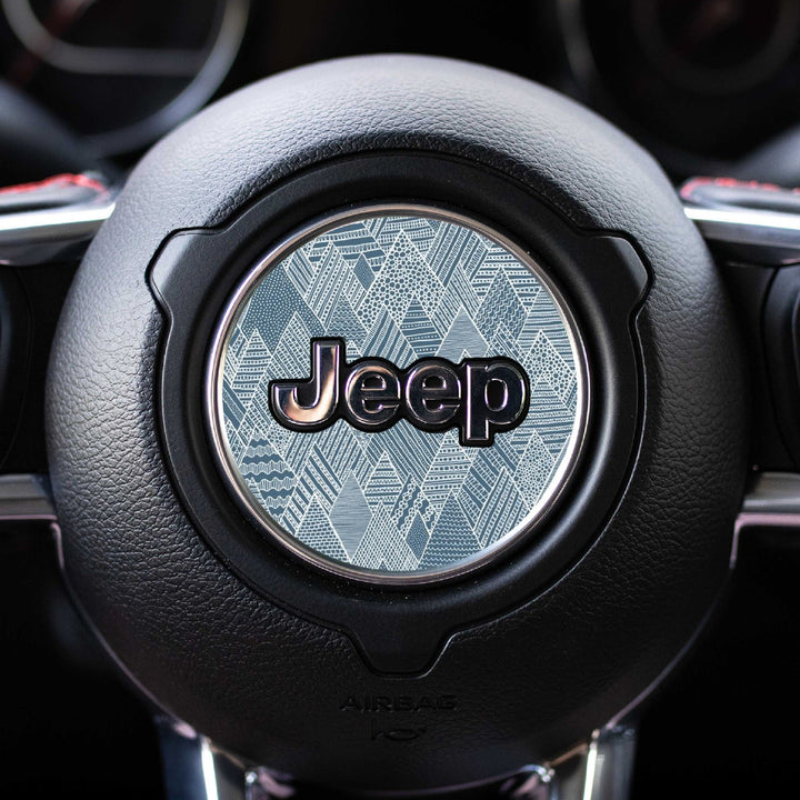 Mountain Print Steering Wheel Decal for Jeep