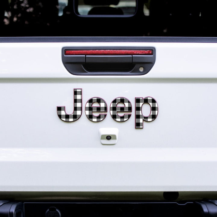 Plaid Emblem Overlay Accessory for Jeep Gladiator