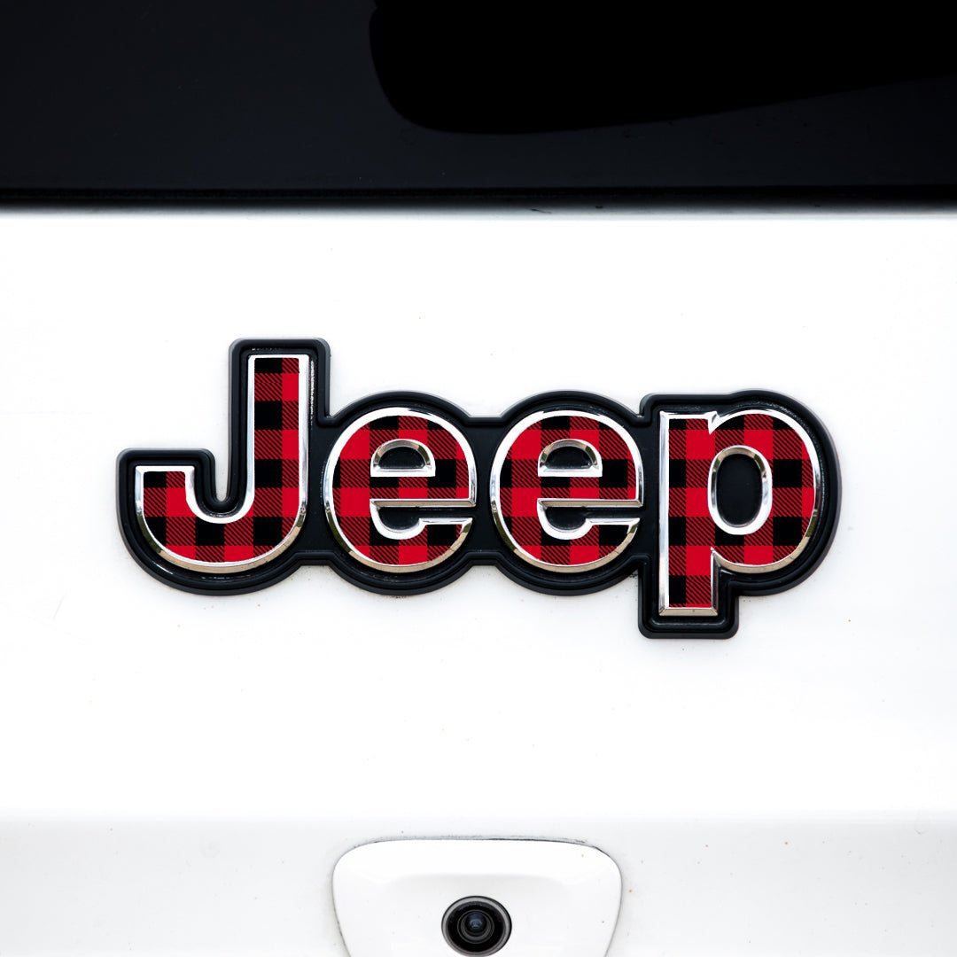 Plaid Emblem Overlay Accessory for Jeep Vehicles