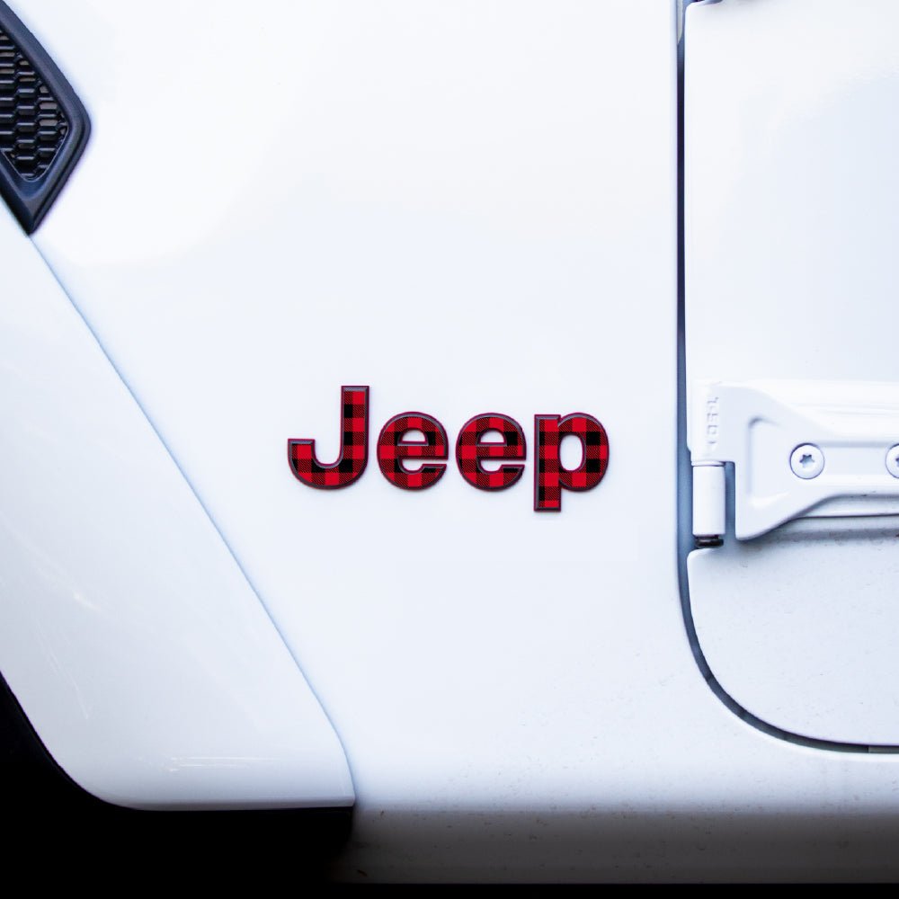 Jeep Wrangler Emblem Decal set | Plaid