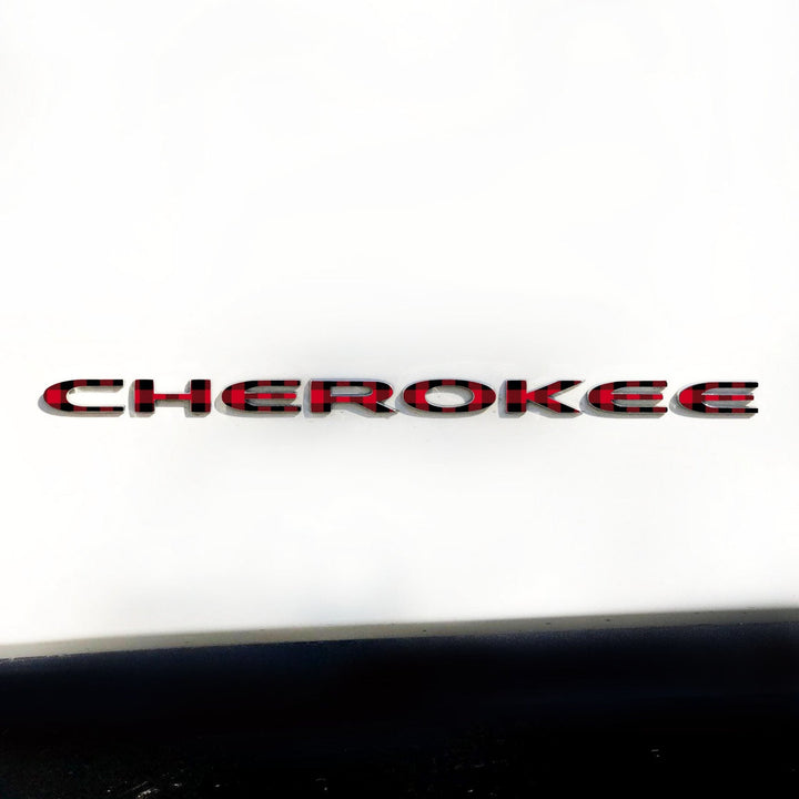 Plaid Print Emblem Overlay Decals for Jeep Cherokee