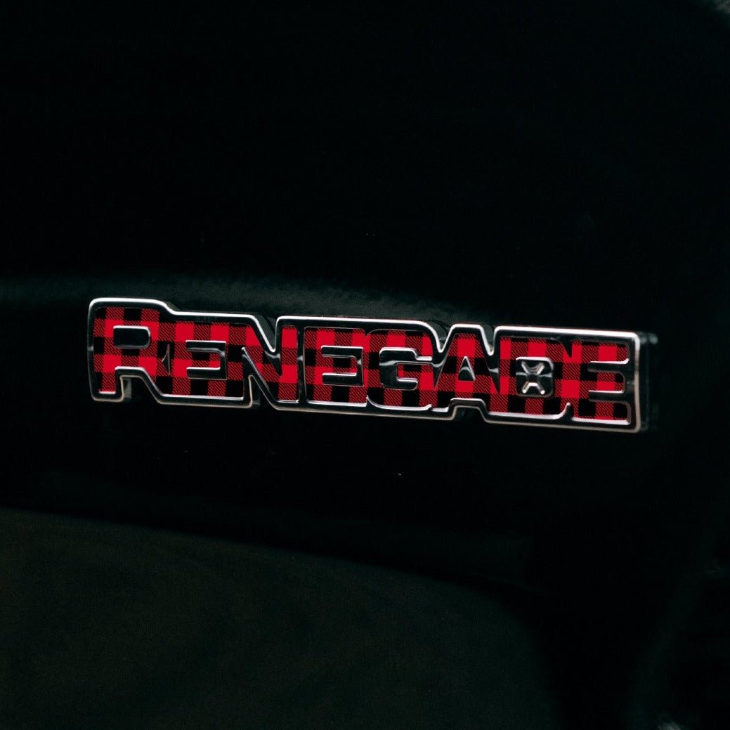 Plaid Print Emblem Overlay Decals for 2015-2023 Renegade