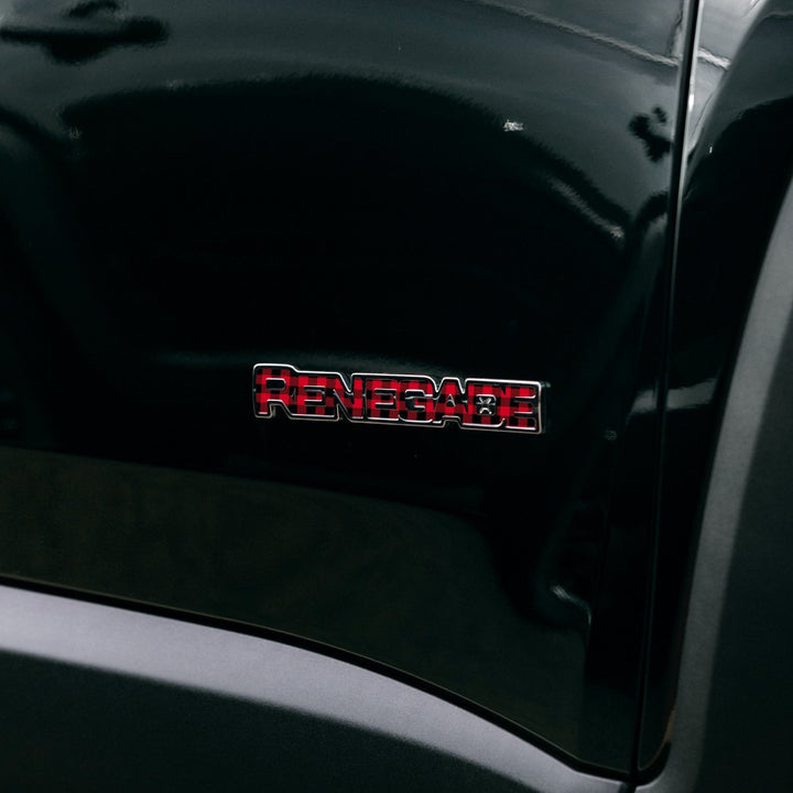Plaid Print Emblem Overlay Decals for 2015-2023 Renegade