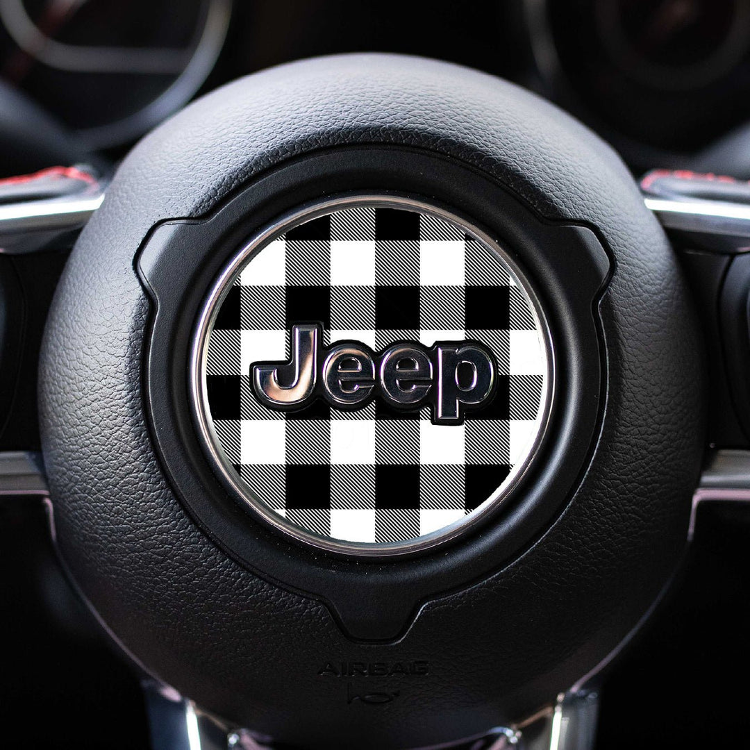 Plaid Steering Wheel Accessory for Jeep vehicles - AdventureLifeDecals