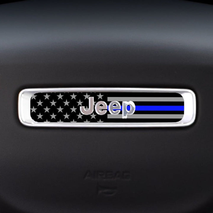 Rectangle First Responder Flag Steering Wheel Accessory for Jeep vehicles - AdventureLifeDecals