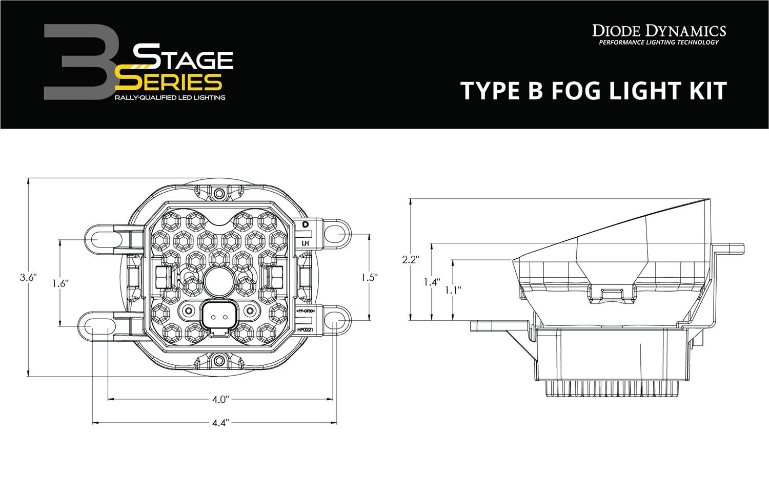 SS3 LED Fog Light Kit for 2014-2023 Toyota 4Runner