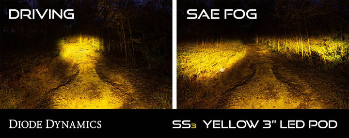 Stage Series 3" SAE Yellow Max LED Pod (pair) - AdventureLifeDecals