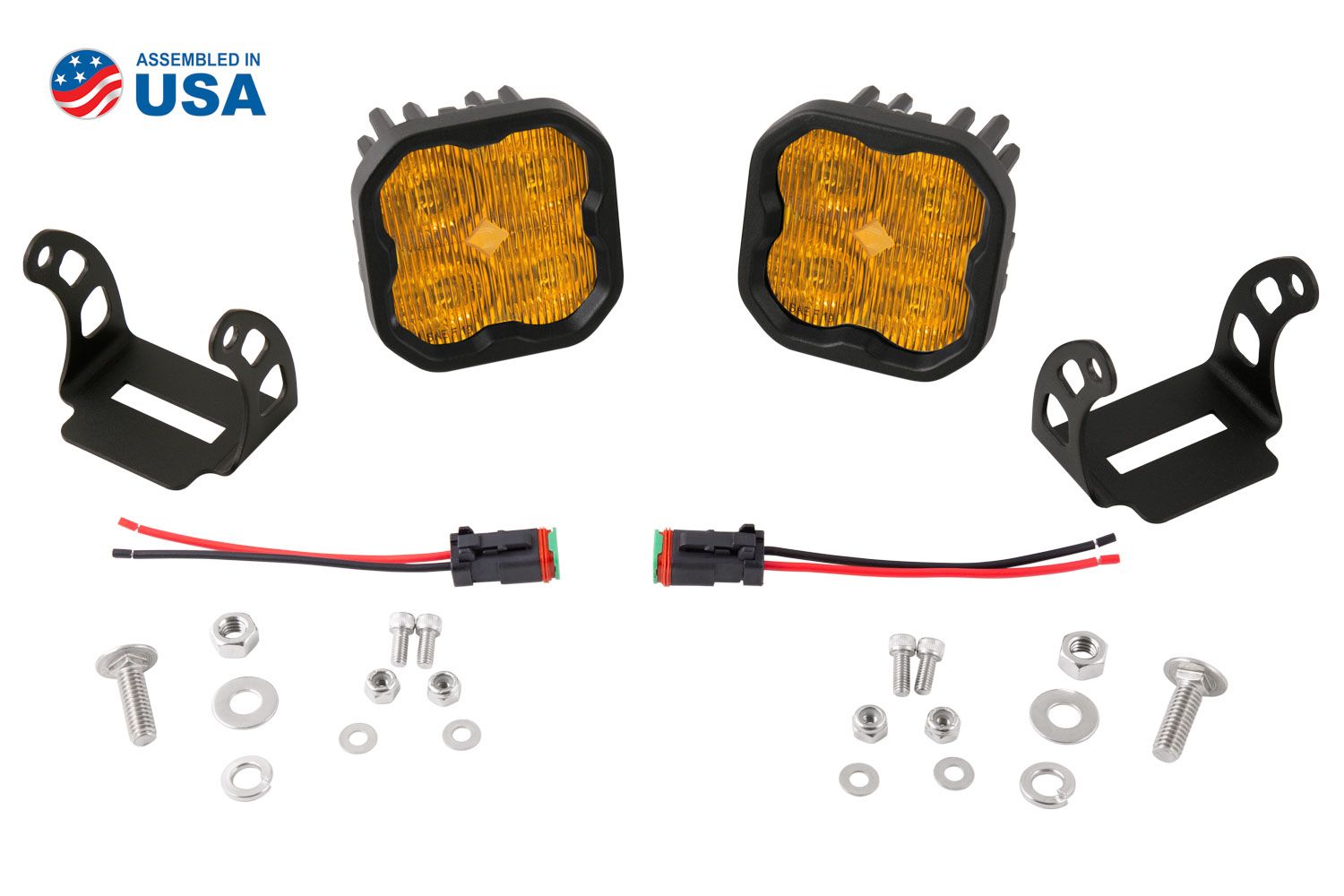 Stage Series 3" SAE Yellow Max LED Pod (pair) - AdventureLifeDecals