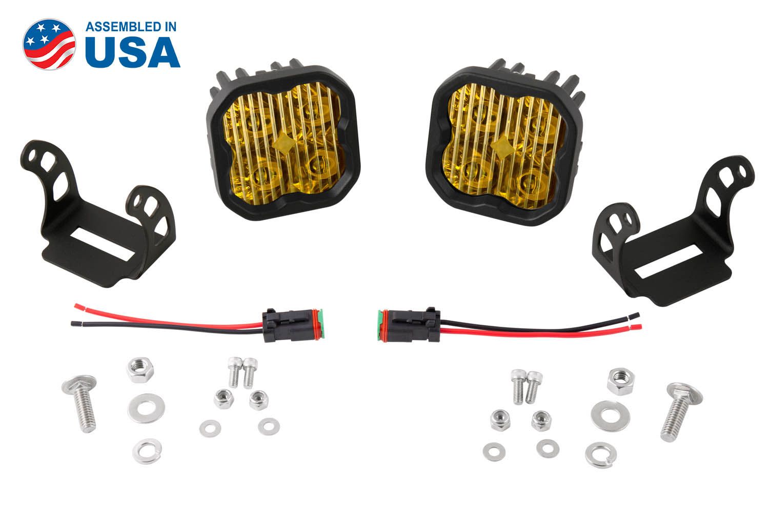 Stage Series 3" SAE Yellow Sport LED Pod (pair) - AdventureLifeDecals