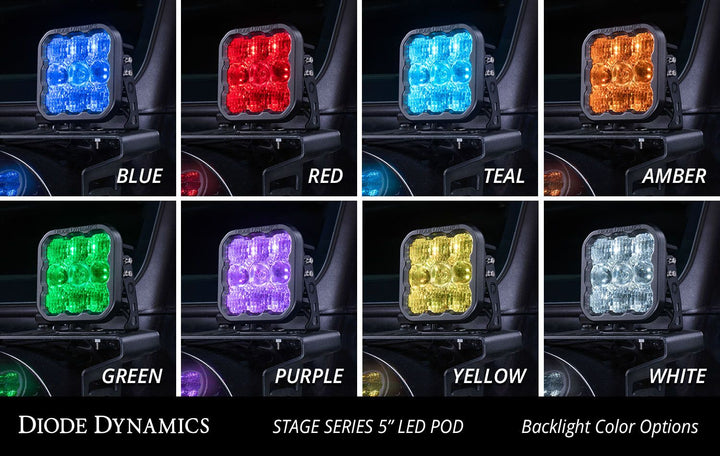 Stage Series 5" White Pro LED Pod (pair) - AdventureLifeDecals