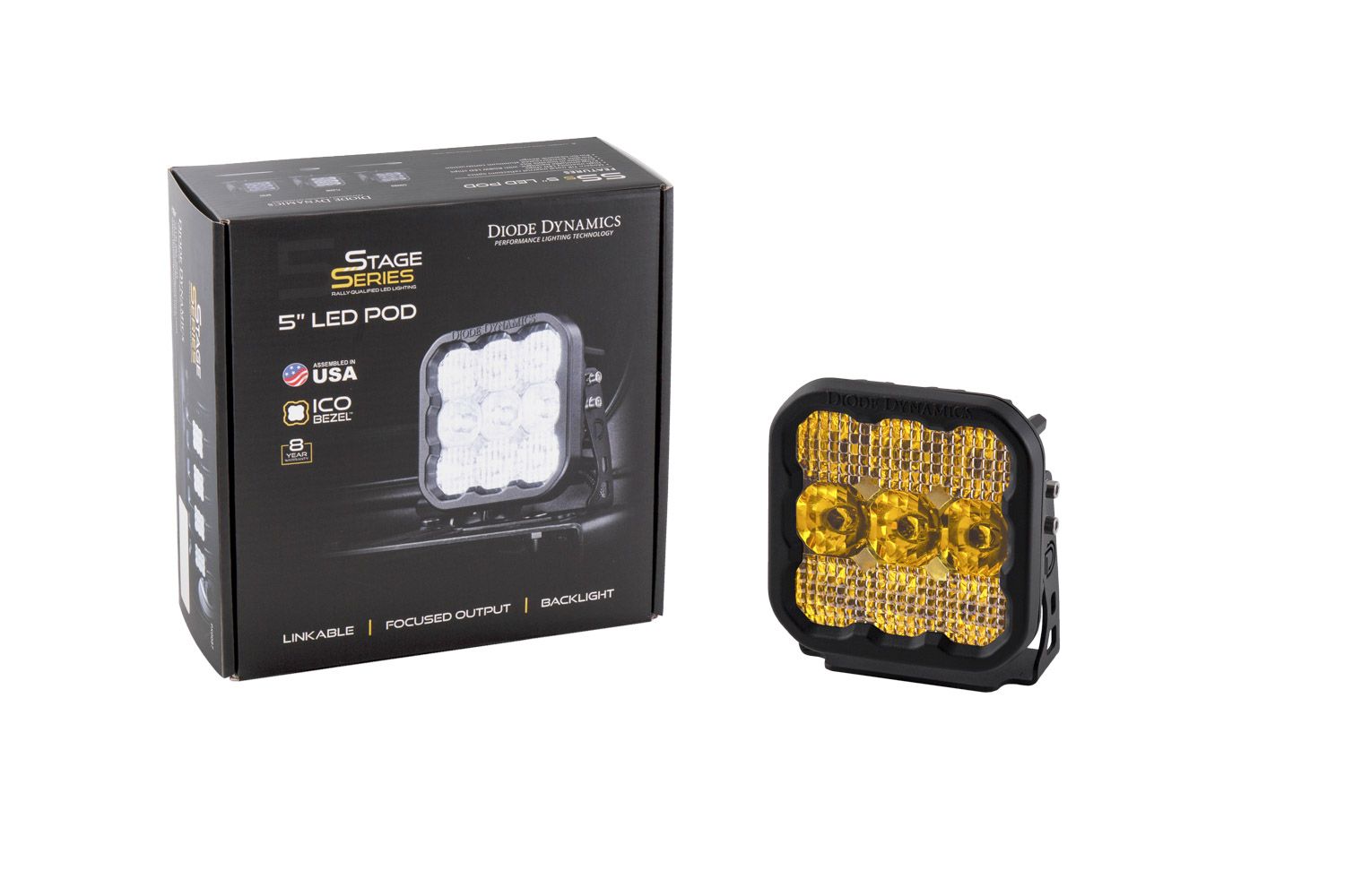Stage Series 5" Yellow Pro LED Pod (one) - AdventureLifeDecals