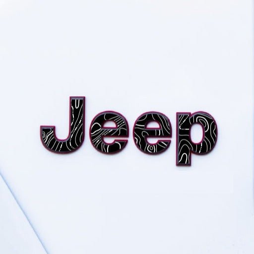 Topographical Map Emblem Overlay Accessory for Jeep Wrangler - AdventureLifeDecals