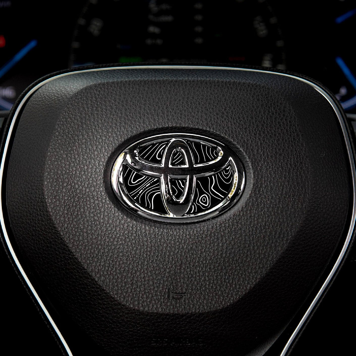 Topographical Map Steering Wheel Accessory for Toyota vehicles - AdventureLifeDecals