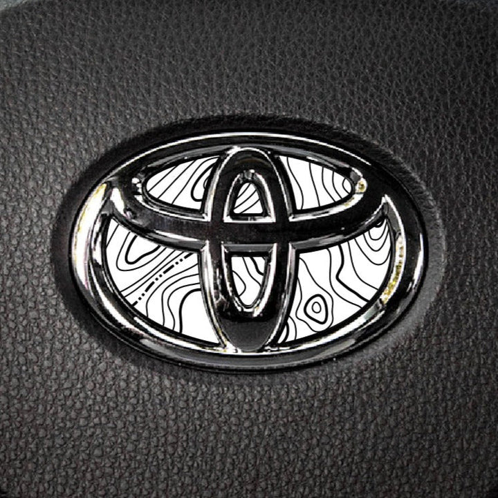 Topographical Map Steering Wheel Accessory for Toyota vehicles - AdventureLifeDecals