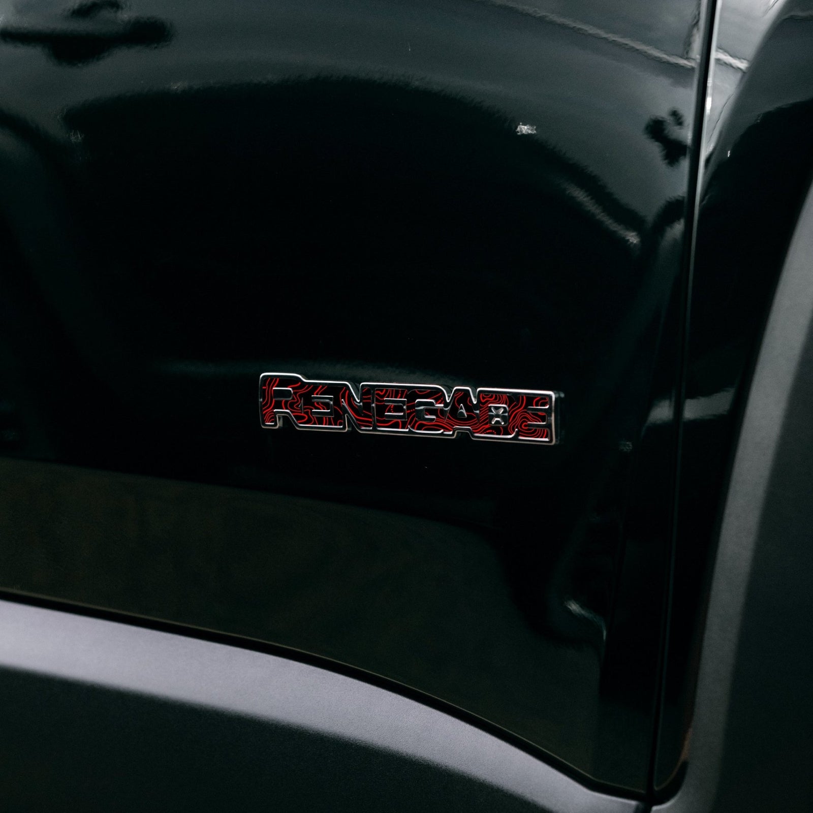 Topographical Print Emblem Overlay Decals for 2015-2022 Renegade - AdventureLifeDecals