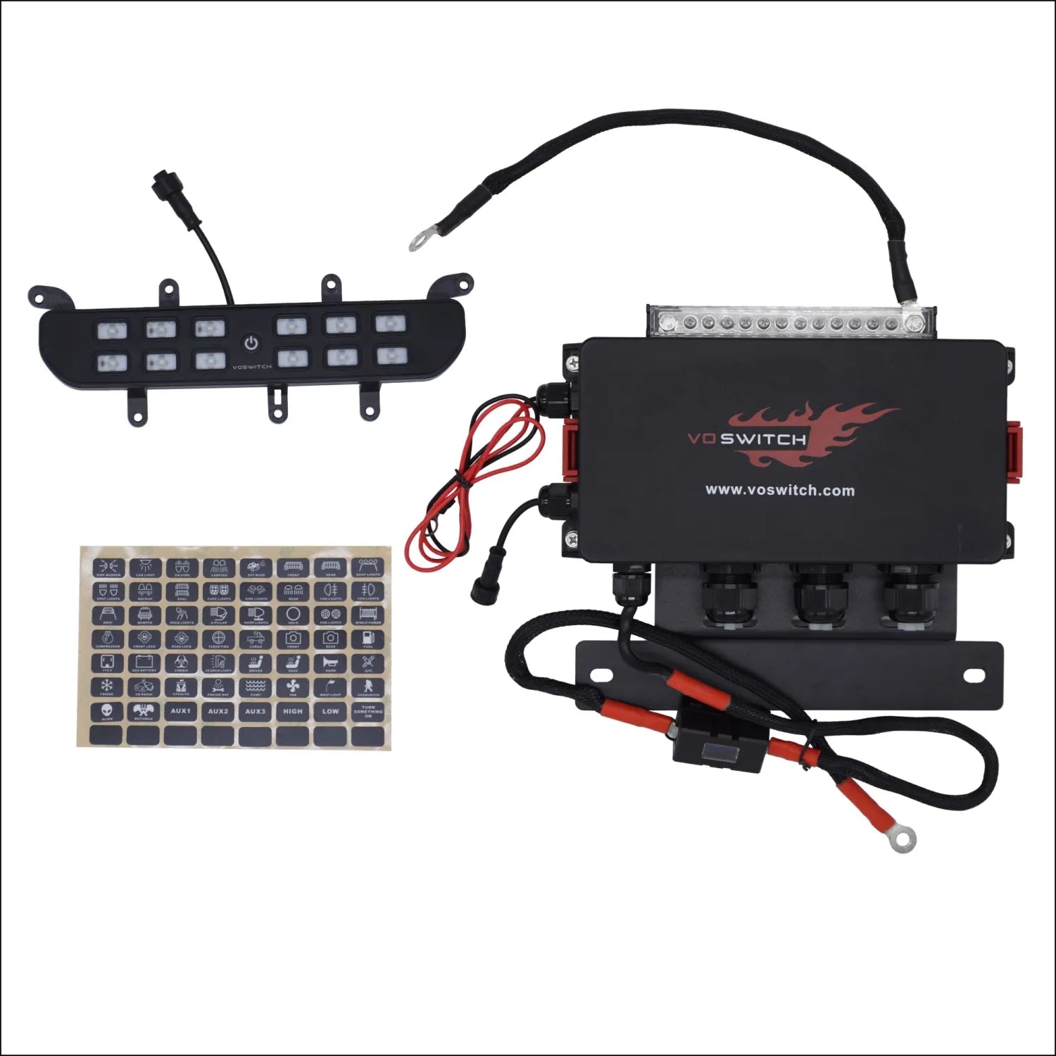 Voswitch JL120 Lower Dash Switch Panel for Jeep Wrangler JL 2018-2023 and Gladiator 2020-2023 - AdventureLifeDecals