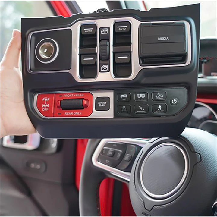 Voswitch JL300 Lower Dash Switch Panel for Jeep Wrangler JL 2018-2023 and Gladiator 2020-2023 - AdventureLifeDecals