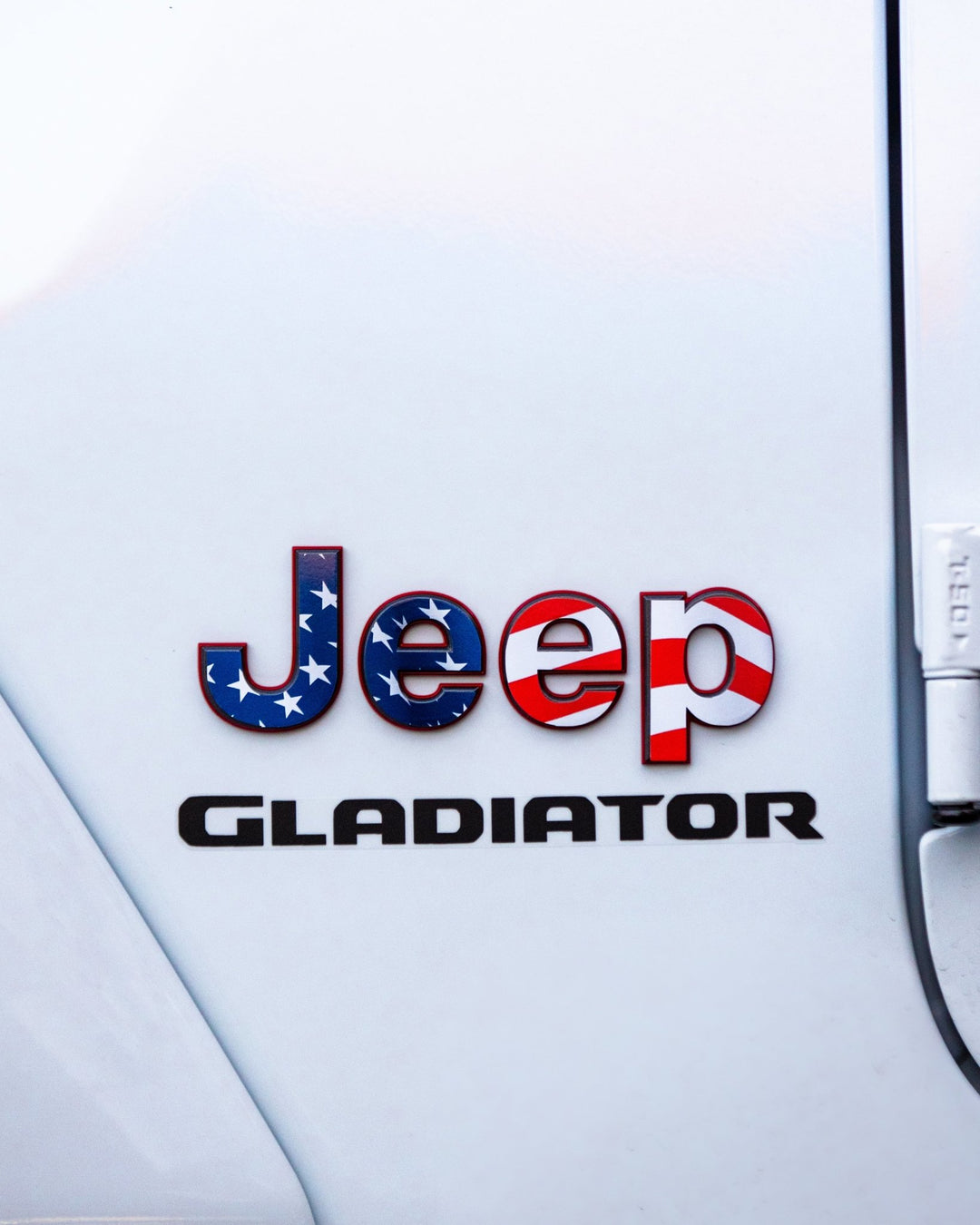 Waving American Flag Emblem Overlay Accessory for Jeep Gladiator - AdventureLifeDecals