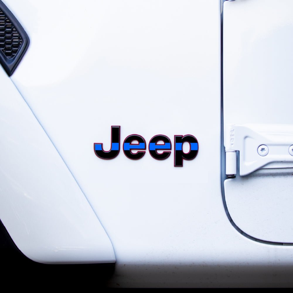 Waving American Flag Emblem Overlay Accessory for Jeep Wrangler - AdventureLifeDecals